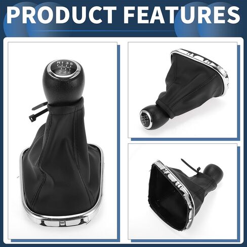 6 مقبض SPEED MANUAL GEAR SHIFTER مع غطاء ، مقبض SHIFTER LEVER عصا التروس الأمامية لشيفروليه كروز 2010-2015 بلاستيك فو ، جلد واحد ، 1 جهاز كمبيوتر in Saudi Arabia