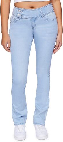 Forever 21 Women's Mid-Rise Bootcut Jeans in Saudi Arabia