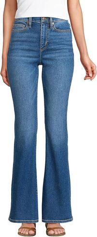 Lands' End Women's Denim High Rise Skinny Flare Jeans in Saudi Arabia