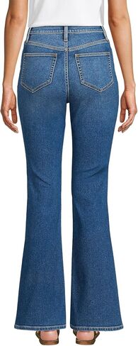 Lands' End Women's Denim High Rise Skinny Flare Jeans in Saudi Arabia