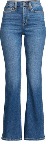 Lands' End Women's Denim High Rise Skinny Flare Jeans in Saudi Arabia