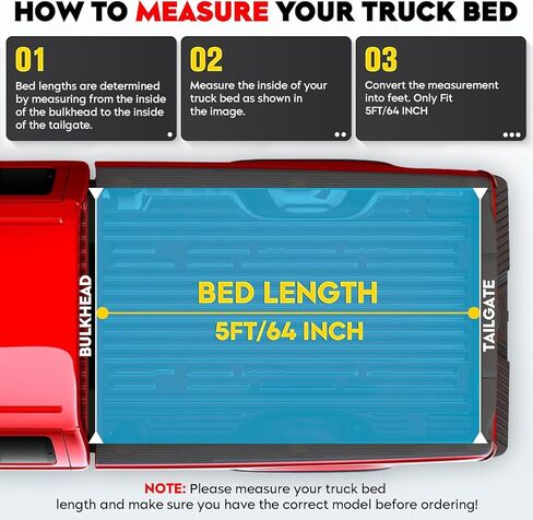 تغطية Tri-Fold Bed Truck Hard Tri-Fold Tonneau ناتجة عن 2017-2025 Honda Ridgeline ، سرير أسطول 5 أقدام (64 بوصة) ، مع بار رول أو نظام المسار in Saudi Arabia