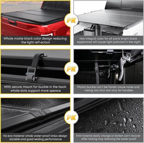 تغطية Tri-Fold Bed Truck Hard Tri-Fold Tonneau ناتجة عن 2017-2025 Honda Ridgeline ، سرير أسطول 5 أقدام (64 بوصة) ، مع بار رول أو نظام المسار in Saudi Arabia