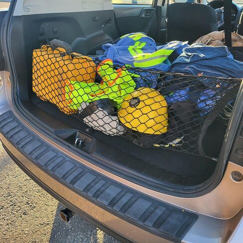 Rear Trunk Organizer Cargo Net for Subaru Forester 1998–2025 – Envelope Style Cargo Net for SUV – Premium Mesh Car Trunk Organizer Vehicle Carrier Storage – Compatible with Forester in Saudi Arabia