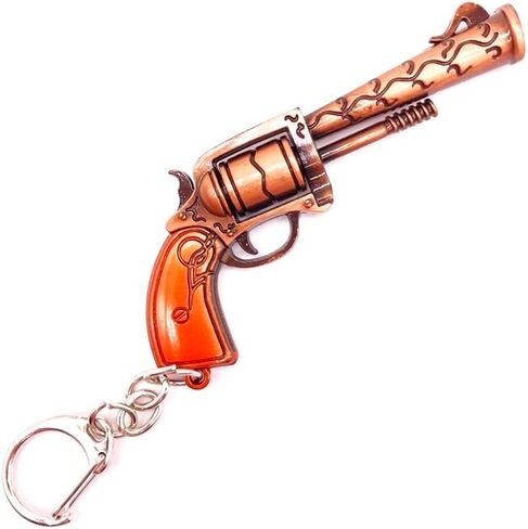 Exquisite Pistol Revolver Weapon Model Pendant Keychain in Saudi Arabia
