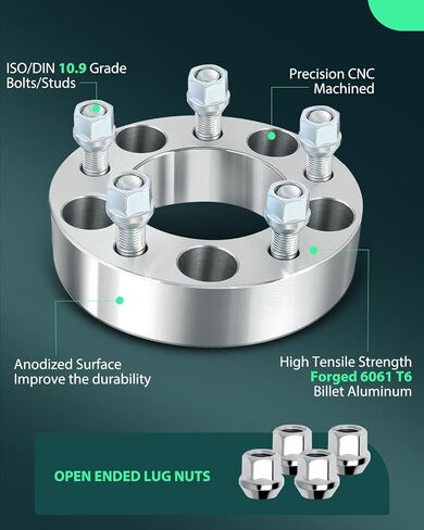 SCITOO 4Pcs Wheel Spacers 1.5 inch 5x5 Bore 87.1mm Studs 14x1.5 5 Lug Wheel Spacers Adapters Fit for for Chevrolet Tahoe for Chevrolet C1500 C1500 Suburban Express 1500 in Saudi Arabia