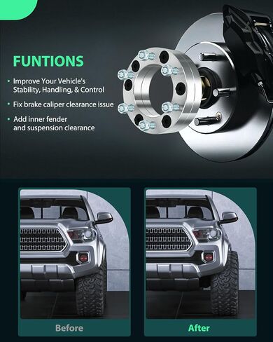 SCITOO 4Pcs 5x5.5 to 6x5.5 Wheel Adapters 2 inch Bore 108mm Studs 1/2" 5 Lug Wheel Spacers No Hubcentric Fit for Ford E-150 2003-2006,for Ford E-150 Club Wagon 2003-2005 in Saudi Arabia