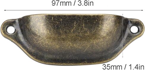 LiebeWH 8pcs Antique Furniture Handles Set, Semicircular Kitchen Cabinet Handles 83mm / 3.3inch Screw Spacing Pulls for Chest Bookcase Drawer (Black) in Saudi Arabia