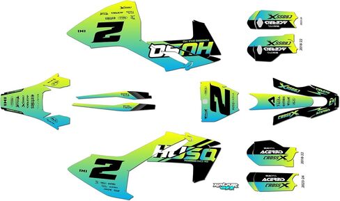 مجموعة الرسومات لـ Husqvarna TC85 (2018-2022) سلسلة مفصلات Red 09 Mil-Dirt Bike Custom Racing Deacals Kit ، in Saudi Arabia