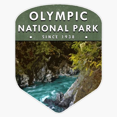 Magnet Olympic National Park 2 Magnet Vinyl Decal Sticker 5" in Saudi Arabia