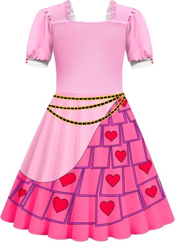 Princess Costume Dress for Girls Halloween Cosplay Outfits with Wig and Gloves4-10Y in Saudi Arabia