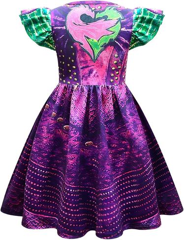 Princess Costume Dress for Girls Halloween Cosplay Outfits with Wig and Gloves4-10Y in Saudi Arabia