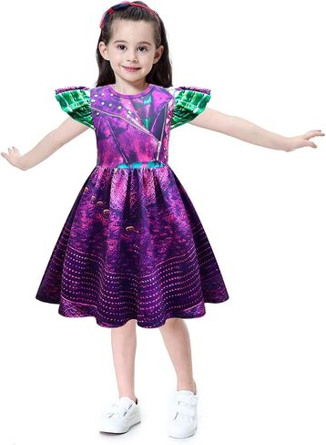Princess Costume Dress for Girls Halloween Cosplay Outfits with Wig and Gloves4-10Y in Saudi Arabia