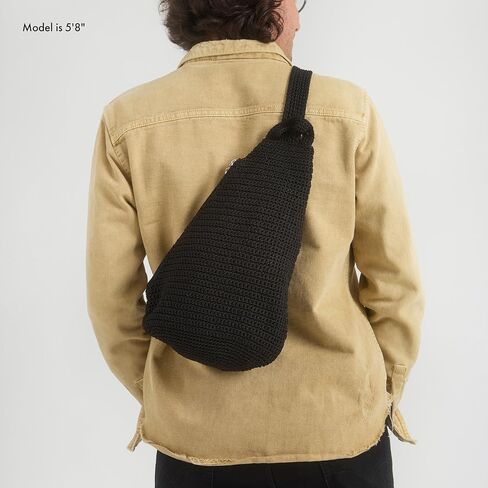 The Sak Geo Sling Backpack - Leather Women's Fashion Backpack for Everyday & Travel - Sling Crossbody With Zipper & Pockets in Kuwait