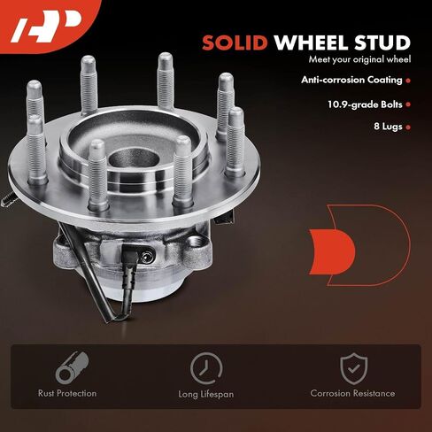 A-Premium Front Wheel Bearing and Hub Assembly with ABS & 8-Lug Compatible with Chevrolet GMC Models - 2018-2023 - Express 2500 3500 4500 & Savana 2500 3500 4500, RWD Only in Saudi Arabia