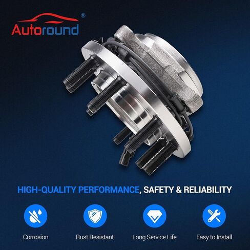 AutoRound 515148 4WD Wheel Wheel Bearing and Hub Assembate مع 2012-2013 RAM 2500/3500 ، 8 lug w/ABS ، مجموعة من 2 in Saudi Arabia