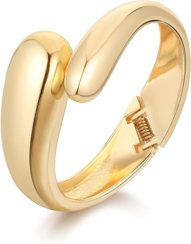 TOBENY Gold Bangle Bracelets for Women Trendy Waterdrop Adjustable Twist Cuff Bracelet Thick Chunky Gold Bracelet Jewelry Gifts in Kuwait