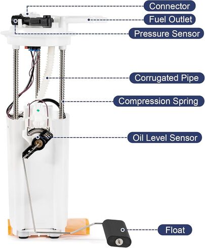 Fuel Pump Assembly Compatible with 1998-2005 Buick LeSabre Park Avenue Cadillac DeVille Seville Oldsmobile Aurora Pontiac Bonneville 3.5L 3.8L 4.0L 4.6L Replace E3518M with Pressure Sensor in Saudi Arabia
