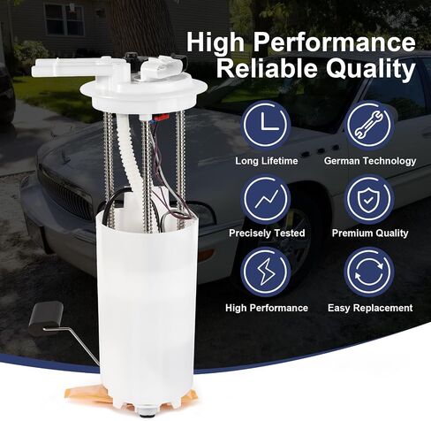Fuel Pump Assembly Compatible with 1998-2005 Buick LeSabre Park Avenue Cadillac DeVille Seville Oldsmobile Aurora Pontiac Bonneville 3.5L 3.8L 4.0L 4.6L Replace E3518M with Pressure Sensor in Saudi Arabia