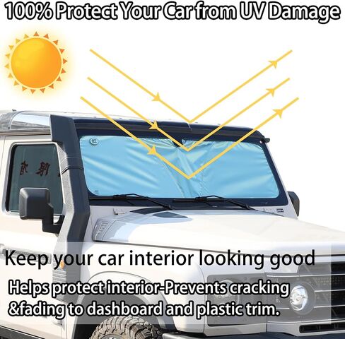 Car Front Windshield Sun Shade Compatible with Ineos Grenadier 2020-2025 Sunshade Foldable UV Reflector Auto Window Sunshade Visor Shield Cover (Style A) in Saudi Arabia