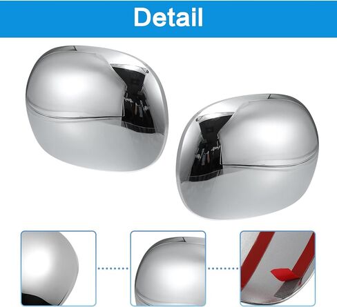 TOP-VIGOR Compatible with Ford F-150 1997-2003, Ford Expedition 1997-2002, Lincoln Navigator 1998-1999, 2pcs Full Mirror Covers Replacement – Chrome Plated Mirror Caps for Left & Right Side in Saudi Arabia