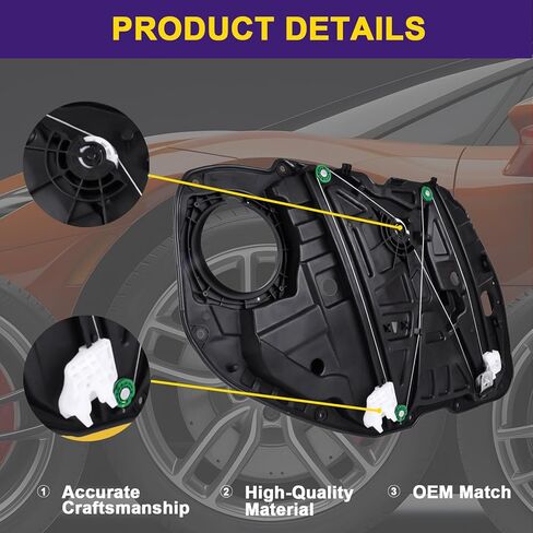 82481-D4000 منظم نوافذ الطاقة الأمامي الأيمن بدون محرك متوافق مع 2016 2017 2018 2019 2020 2021 K-ia Optima استبدال 82481D4000 82481-D5000 82481D5000 in Kuwait