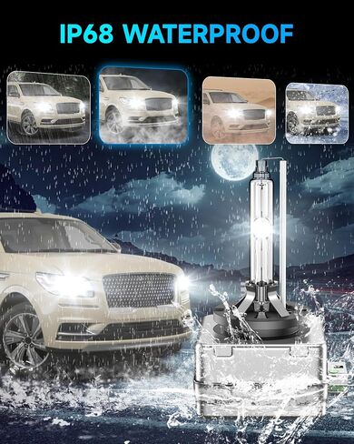 Fit for Lincoln 2007-2018 Navigator 2011-2016 MKS MKX MKT 2017-2020 Continental MKZ D3S HID Xenon Headlight Bulbs, High Low Beam Light Bulb, 8000K White Blue, Plug and Play, Pack of 2 in Kuwait