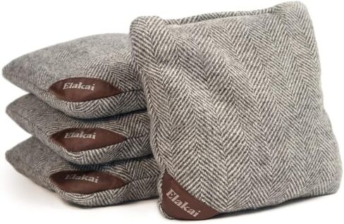Elakai Cornhole Bags All Weather Single Sided Herringbone Regulation Size and Weight Set of 4 Midnight Navy 6 in x 6 in in Saudi Arabia