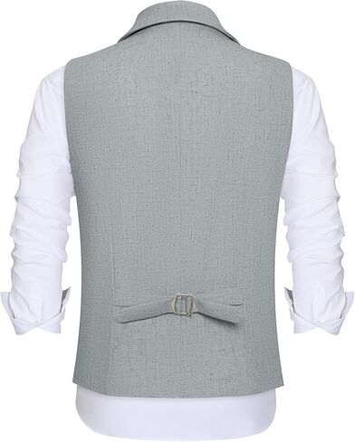 Boys Linen Suit Kids 2 Pieces Formal Suits Beach Summer Casual Wedding Outfit Double Breasted Vest and Pants Set in Saudi Arabia
