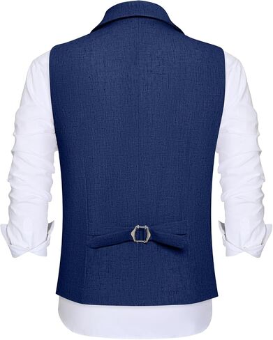 Boys Linen Suit Kids 2 Pieces Formal Suits Beach Summer Casual Wedding Outfit Double Breasted Vest and Pants Set in Saudi Arabia