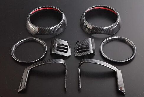 UNICUS Dash Air Vent Cover Trims Carbon Effect 8X Compatible with MINI Cooper F55 F56 F57 in Saudi Arabia
