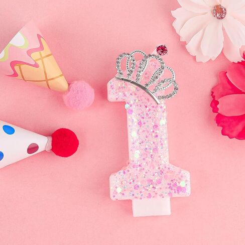 Green Bow 1st Birthday Candle Number 1 Glitter Candles Cake Topper Decorations for Girl Baby Shower Anniversary Birthday Party Wedding Decor Supplies in Saudi Arabia