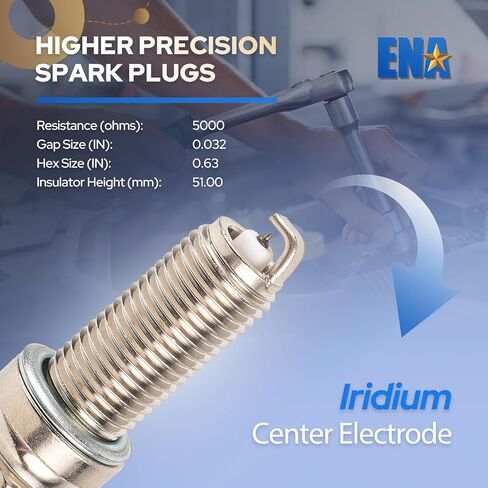 ENA Set of 6 Spark Plug Compatible with Dodge Kia Mercedes-Benz Sprinter 2500 3500 Soul C350 GLK350 E350 GLK350 ML350 ML450 R350 Replacement for 93911 LKR7AIX XP5702 in Saudi Arabia