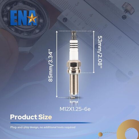 ENA Set of 6 Spark Plug Compatible with Dodge Kia Mercedes-Benz Sprinter 2500 3500 Soul C350 GLK350 E350 GLK350 ML350 ML450 R350 Replacement for 93911 LKR7AIX XP5702 in Saudi Arabia