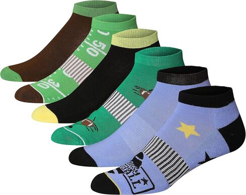 JAMES FIALLO Men's 6-Pair Value Pack Athletic Performance Cushioned Low Cut Sport Socks in Saudi Arabia
