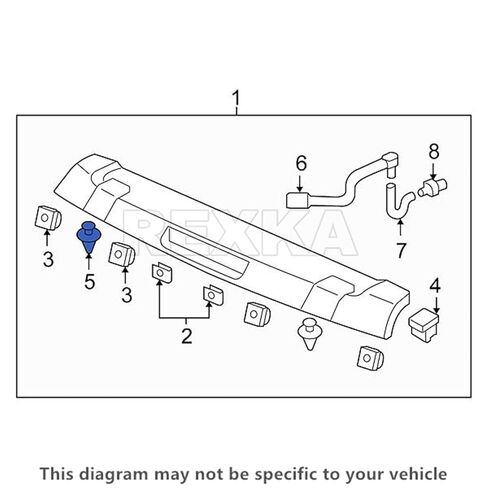 Rexka 10pcs Tailgate Garnish Clips for Honda Acura 91513-SJK-003 Accord Civic Crosstour MDX RDX RLX TL TSX in Kuwait