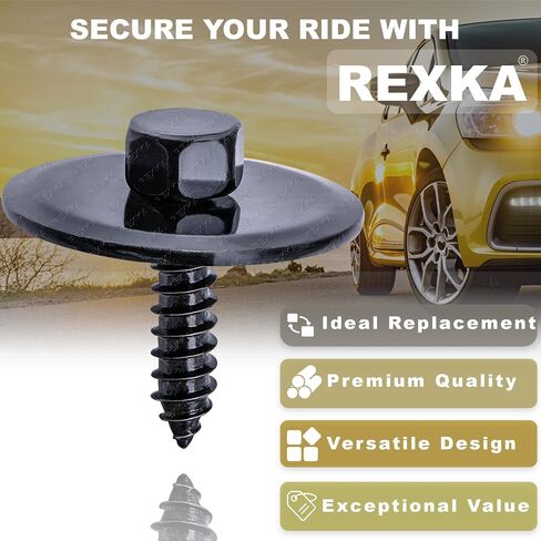 Rexka 20pcs Fender Liner Bumper Floor Pan Splash Sheet Metal Screw for Mercedes 201-990-05-36 W124 S124 W201 W202 W210 CL Class E Class SLK Class in Saudi Arabia