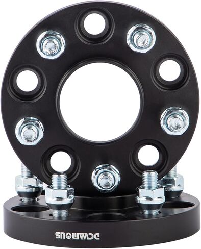 DCVAMOUS 4PC Black 5x5 Hubcentric Wheel Spacers 1 Inch 71.5 Bore Compatible with Jeep 5x127 with 14x1.5 Studs for 2019-2025 Wrangler JL Gladiator JT, 2011-2025 Grand Cherokee WK2, 2011-2025 Durango in Saudi Arabia