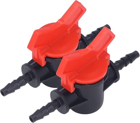 Regulator Regulator Barbed Ball Valve 2PCS Regulator Ball Valve Shut Off Switch with Hose Barb for Drip Irrigation and Valve (4MM regulator) in Saudi Arabia