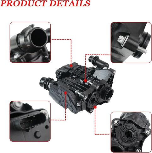 11538642560 Engine Coolant Thermostat for BMW 2' 4' 5' 6' 7' G02 G05 G06 G12 G22 G23 G26 G29 G30 G32 G42 X4 X5 X6 Z4 225i 425i 430i 530i 630i 730Li Thermostat Housing Heat Management Module in Saudi Arabia
