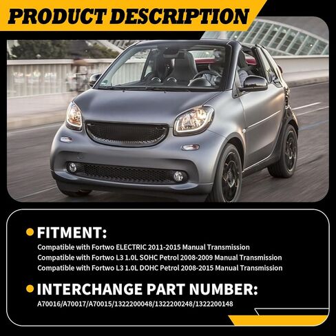 مجموعة محرك المحرك اليمنى و Trans Mount متوافق مع Fortwo 1.0L L3 2008-2015 1322200048 1322200148 4512400109 A70015 A70016 A70017 in Saudi Arabia