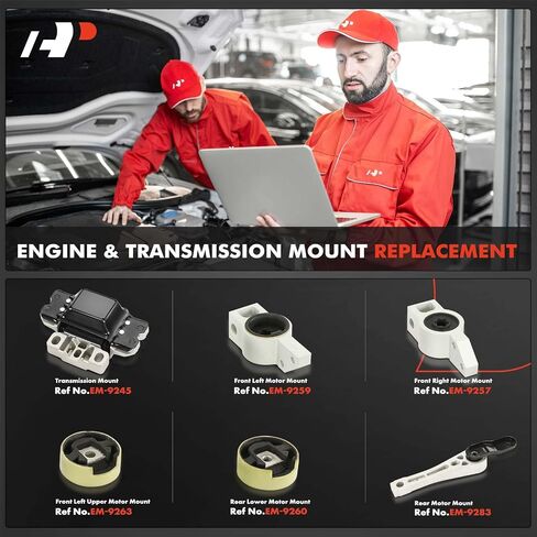 A-Premium 6PCS Engine Motor Mount and Transmission Mount Kit Compatible with Volkswagen Rabbit 2006 2007 2008 2009 2.5L, Replace# 1K0199885AE, 1K0199868B in Saudi Arabia