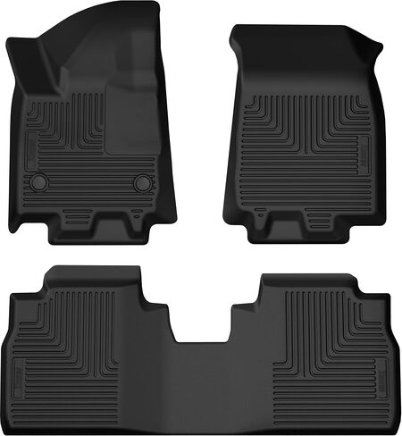 Husky Liners Weatherbeater Floor Mats | Fits 2024-2025 Chevrolet Equinox EV | Front & 2nd Row, 3-pc Black - 95351 in Saudi Arabia