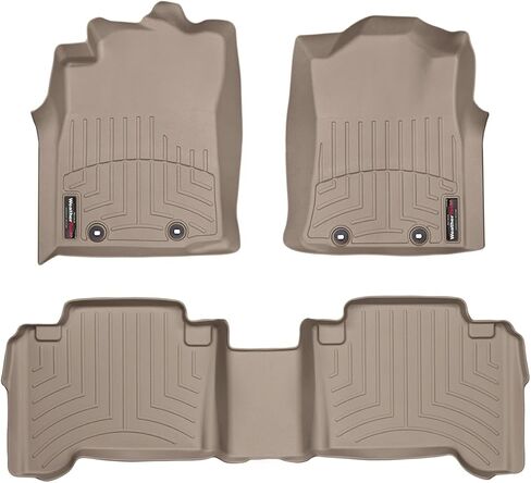 Weathertech مخصص Floirliners ل Toyota Tacoma - الصف الأول والثاني (446551-440213) ، أسود in Kuwait