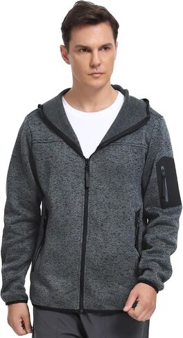 Men's Fleece Lined Jacket Full Zip Lightweight Soft Warm Jacket with Zip Pockets Winter Outdoor Casual Coat in Saudi Arabia