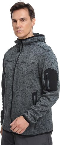 Men's Fleece Lined Jacket Full Zip Lightweight Soft Warm Jacket with Zip Pockets Winter Outdoor Casual Coat in Saudi Arabia