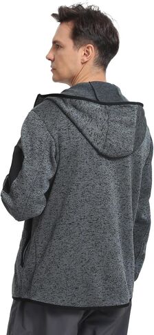 Men's Fleece Lined Jacket Full Zip Lightweight Soft Warm Jacket with Zip Pockets Winter Outdoor Casual Coat in Saudi Arabia