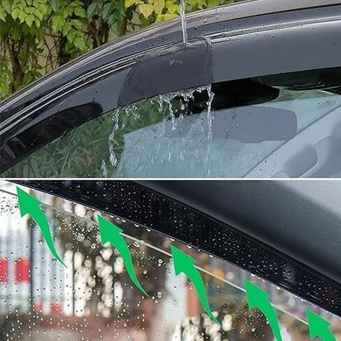 in-Channel Window Visors Rain Guards Compatible with Dodge RAM 1500 2019-2025 Crew Cab Wind Deflectors Vent Visor Sun Shades Window Shields in Kuwait