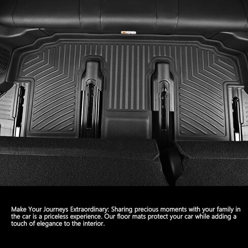 Floor Mats & Cargo Liner for 2017-2024 2025 Chrysler Pacifica Hybrid Touring L/Hybrid Touring Models,TPE All Weather Protection Slush Rubber Car Mats with Trunk mat Full Set in Kuwait