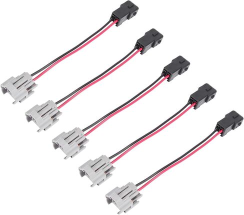 5pcs Car Fuel Injector Adapters Wired Cable Connector Plugs Female to Male Plug for EV1 Durable Material in Saudi Arabia